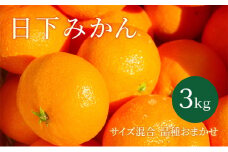 【2025年10月以降順次発送】日下みかん サイズ混合 2S～2L 3kg 秀品 果物類 柑橘類 フルーツ 農薬 有機肥料 光センサー 高品質 おいしい [№5786-5360]
