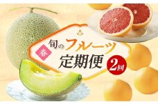 【2026年4月上旬より発送】浜松市のフルーツ定期便 2回（4月～5月）グレープフルーツ・クラウンメロン [№5786-5957]
