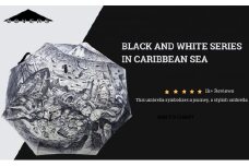 【2か月以内にお届け】傘  Caribbean sea旅シリーズ長傘1枚張り【浜松市】[№5360-0080]