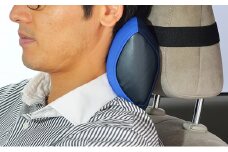 車・旅行用負担軽減枕 首をやさしく包み込む 浜松産ネックピロー「ネックラック」ダークグレー×ブラック[№5786-8520]1964