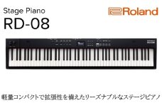 【Roland】ステージピアノ/RD-08【配送不可：離島】 ピアノ 楽器 軽量 コンパクト ステージ ローランド 浜松市[№5360-0361]