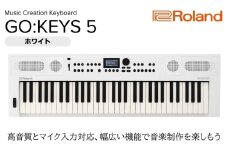 【Roland】61鍵ポータブルキーボード/GO:KEYS 5(ホワイト)【配送不可：離島】 キーボード 楽器 音楽制作 初心者 軽量 コンパクト ポータブル 高音質 ローランド 浜松市[№5360-0371]