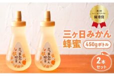 三ヶ日みかん蜂蜜450gボトル 2本セット はちみつ 蜂蜜 ハチミツ みかん みかん蜂蜜 フルーティー さっぱり 上品 ミツバチ 純粋はちみつ 長坂養蜂場 国産 静岡 浜松市 三ヶ日町[№5360-0753]