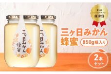 三ヶ日みかん蜂蜜850g 2本セット はちみつ 蜂蜜 ハチミツ みかん みかん蜂蜜 フルーティー さっぱり 上品 ミツバチ 純粋はちみつ 長坂養蜂場 国産 静岡 浜松市 三ヶ日町[№5360-0756]