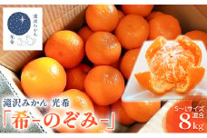 【2025年11月中旬より順次発送】滝沢みかん 光希「希-のぞみ-」８kg（S～Lサイズ） 果物 柑橘 フルーツ 濃厚 薄皮 デザート 食後	 [№5786-5223]