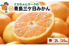 ミカちゃんマークのマルエム青島三ヶ日みかん 秀 2L 3.5kg（約20個） みかん ミカン フルーツ 果物 浜松市[№5360-0537]