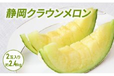 クラウンメロン 2玉入り 約2.4kg 白等級 化粧箱入り 果物 フルーツ メロン メロンの王様 最高級 贈答品 プレゼント お取り寄せ 浜松市 静岡 [№5360-0808]