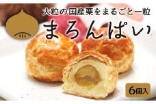 スイーツ まろんぱい 6個 国産 和菓子 栗 マロン パイ 個包装 生クリーム 白餡 雅心苑  静岡県 沼津市 ギフト 贈答