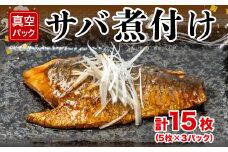 サバ 煮付け 計 15枚 小分け ５枚 × ３パック 真空 簡単 調理 惣菜 10000円