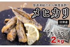 メヒカリ 2kg 小分け 1kg × 2 パック 旬の鮮魚 たっぷり 急速 凍結 冷凍 唐揚げ 天ぷら 塩焼き 刺し身 