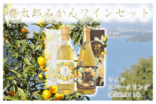 寿太郎みかんワインセット（ワイン・スパークリング各500ml×1本）お中元 贈答用 ギフト用