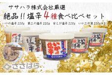 沼津の塩辛4種食べ比べセット