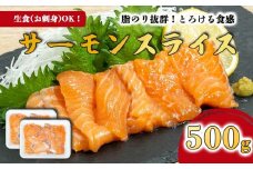 まるが水産 サーモン 刺身 小分け 冷凍 人気 生食用 切り落とし コスパ 切り身 スライス たっぷり 500g 250g × 2パック さーもん