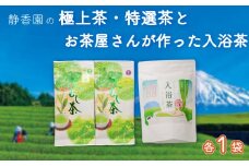 お茶 茶葉 2種 入浴茶 1袋 セット 緑茶 水出し 深蒸し茶 飲料