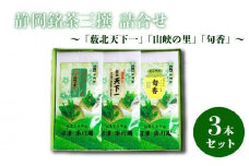 静岡銘茶三撰 「薮北天下一」「山峡の里」「旬香」　各100g　詰め合わせ