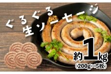 生 ソーセージ 冷凍 豚肉 計 1kg 小分け 200g 5袋 バーベキュー