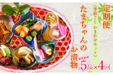 定期便 年4回 野菜 漬物 詰め合わせ 季節野菜 5品 おまかせ沼津 セット 小分け 旬  つけもの 漬け物 漬け もの たくあん 人気 浅漬け お醤油漬け 酢漬け ビール漬け 静岡県
