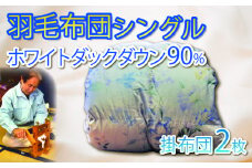 羽毛ふとん シングル 2枚 ダウン90％