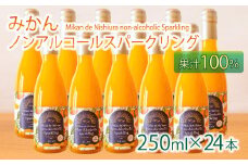 果汁 100％  みかん スパークリング ドリンク 250ml × 24本 ジュース 炭酸 飲料 西浦 オレンジ 飲み物 2025年2月より順次発送 静岡 沼津