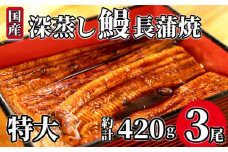 【 7月31日 土用 丑の日 対応 】国産 うなぎ 蒲焼  計 3尾 約 140g ～ 150g 鰻 冷凍 漁協 オリジナル 深蒸し たれ付き  静岡