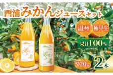 オレンジ ジュース ストレート 果汁 100％ 温州 極早生 みかん 720ml×2本 飲み比べ セット 西浦 蜜柑 濃厚 飲み物 ミカン 人気 贈答用 静岡 沼津