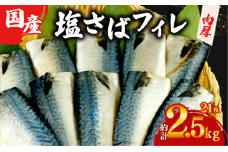 塩サバ フィレ 国産 【選べる内容量】 約2.5kg 21枚 小分け 個包装 鯖 天然 切り身 半身 肉厚 魚介 海鮮 冷凍 さば サバ フィーレ ご家庭用 贈答品 高級 人気 おかず おつまみ 静岡県 沼津市
