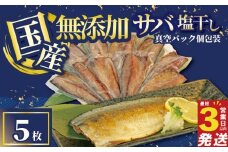さば 干物 5枚 国産 無添加 サバ 塩干し 真空パック 個包装 焼くだけ 簡単調理 3営業日 以内 スピード発送 鯖 ギフト 贈答用 ひもの 惣菜 おかず 静岡 沼津