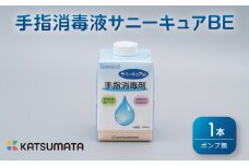 消毒液 紙パック 600ml × 1本 ポンプ 無 手指 消毒剤 消毒 除菌 衛生 ウイルス 対策 コロナ 防災 日用品 便利 保存 サニーキュアBE 静岡 沼津