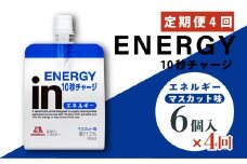 定期便 4回 inゼリー エネルギー 6個入り インゼリー ゼリー飲料 ゼリー まとめ買い 森永製菓 森永 機能性ゼリー 栄養補給 エネルギー 10秒チャージ 運動前 スポーツ マスカット 味
