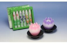 0015-01-04．【お供用に】　蓮型・絵ローソクのセット