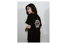 0014‐74‐03　富士宮市 マンホールＴシャツ バックプリント（黒）