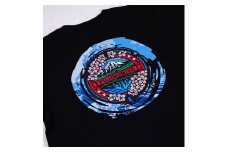 0014-74-05 富士宮市 マンホールTシャツ 波 (黒) : Lサイズ