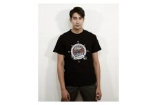 0014-74-01 富士宮市 マンホールTシャツ (黒) : Mサイズ