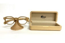 1284-91-01 「FUJI HINOKI MADE eyewear」 オーダーメイドメガネ (ケース・スタンド付き) 【出張訪問】
