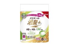 0025-10-05 【先行受付】 エリエール 消臭＋ トイレットティシュー ほのかに香るナチュラルクリアの香り コンパクトダブル 8ロール×12パック 96ロール 【11月上旬以降順次発送】　1.5倍巻 37.5m トイレットペーパー ダブル パルプ100％ 消臭 防臭 日用品 消耗品 備蓄
