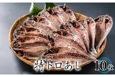 干物セット＜特トロあじ10枚セット＞　伊豆・伊東のひもの詰め合わせ　静岡県伊東【1607078】