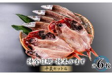 干物6枚セット＜平蔵セット4＞　特金目鯛2枚・特本かます　伊豆のひもの詰め合わせ　静岡県伊東市【1607346】
