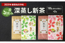 [№5695-1146]一番摘み　深蒸し新茶100g（あららぎ袋入）×2本【2025年5月上旬以降より順次発送】 お茶 緑茶