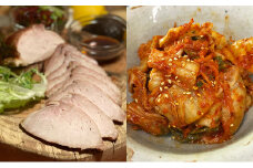 [№5695-1211]自家製 焼豚（約400g）・キムチ（500g）セット【配送不可：北海道・沖縄・離島】