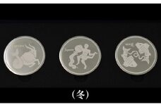 [№5695-1235]コイン型のアイスキューブ（冬）