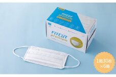 [№5695-1244]FITCUT プレミアムマスク（国産）ふつうサイズ30枚×6箱