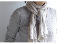 [№5695-1276] AND WOOL【手編み機で編んだ サマーニットストール】