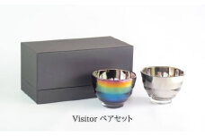 [№5695-1282]【耐熱グラス】Jewelry・Glass／Visitorペアセット 【耐熱ガラス チタン】