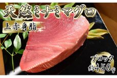 [№5695-1308]天然ミナミマグロ 上赤身脂 ブロック（約450g）【配送不可：離島】