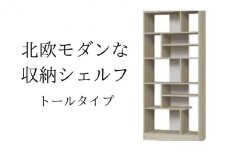 [№5695-1342]北欧モダンな収納シェルフ　トールタイプ GO