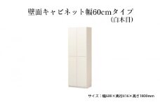 [№5695-1459]壁面キャビネット幅60cmタイプ（白木目）