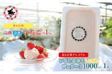 [№5695-1663]いちご 冷凍 ジェラート セット 静岡 ありすふぁーむ 大容量！ジェラート職人監修 いちごみるくジェラート【冷凍いちご１キロ付き！】苺 イチゴ 【島田市】