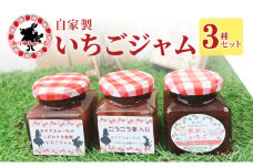 [№5695-1657]苺ジャム 静岡 ありすふぁーむ 自家製いちごジャム 3種セット （こだわり自家製いちごジャム、ごろごろ実入り、焦がしいちご）苺 イチゴ 【島田市】