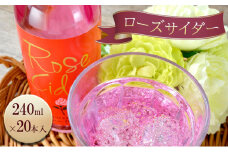 [№5695-1801]ローズ (薔薇) サイダー 240ml / 20本入 炭酸 バラ 島田市