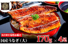[№5695-1884]先行受付 【6月上旬配送】 うなぎ蒲焼 170g×4尾(680g) うなぎ 鰻 蒲焼 蒲焼き 大五通商 静岡 島田市